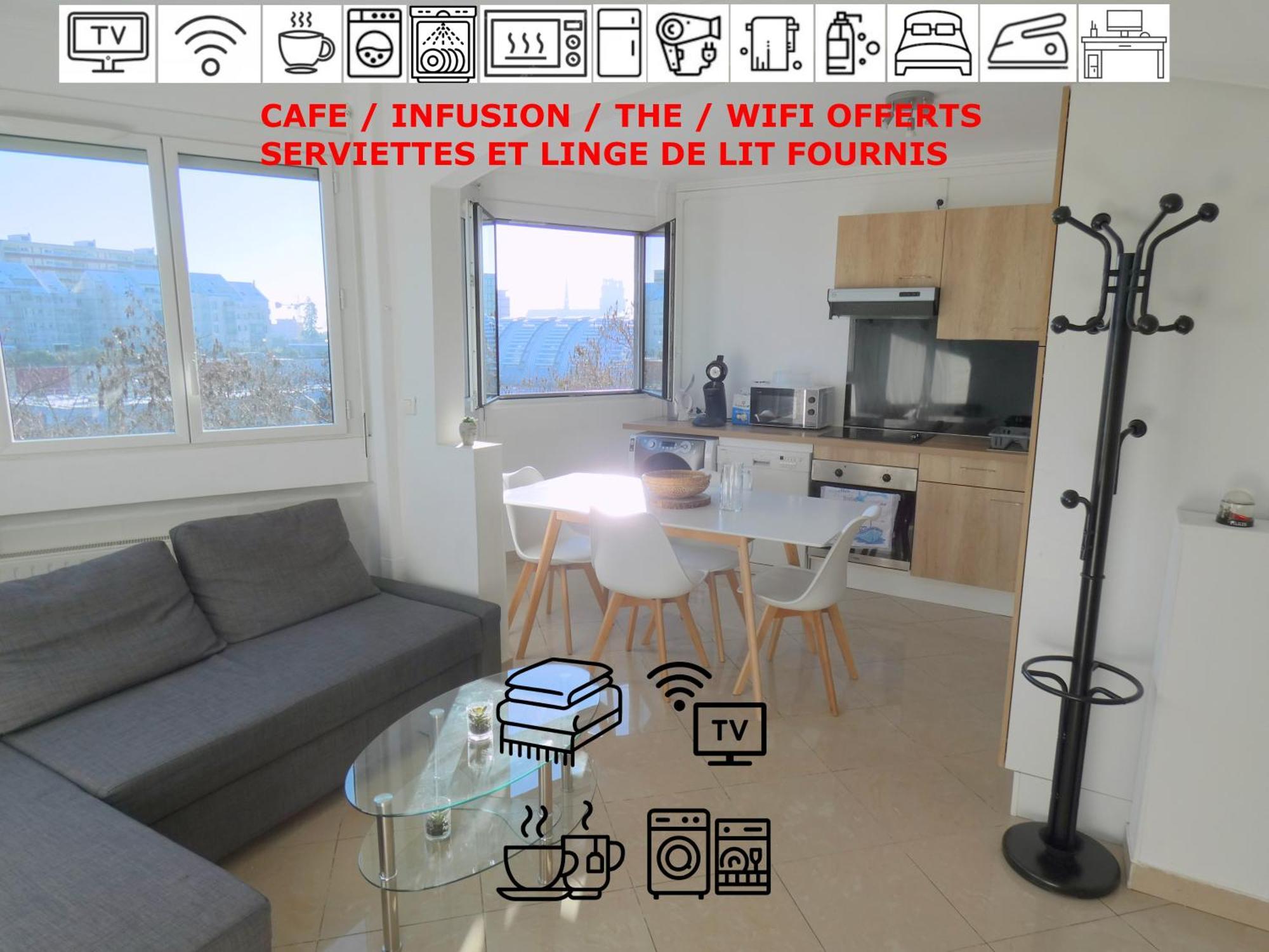 37M2 Lumineux Face Gare Sncf, Wifi Et Cafe Et The Offerts Apartment Orleans Exterior photo